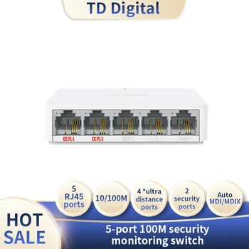 Ortuť MCS1105M Prepínač Ethernet 5-Port 100M Bezpečnostný Monitorovací Vyhradená Sieťový Prepínač Fast Ploche Siete Prepínanie