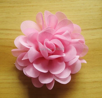 2.8 palcový Šifón Kvet alternatívne šifón vlasy kvety BEZ klipy DIY odev, príslušenstvo 40pcs/veľa