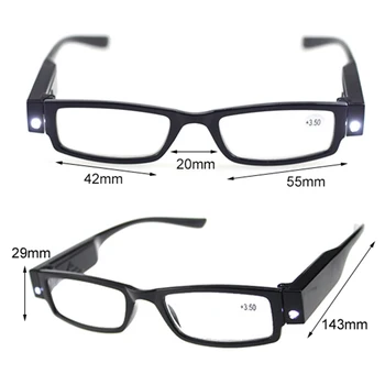 LED Zväčšovacie Eyewears Okuliare na Čítanie Osvetlenie zväčšovacie sklo Lupa 