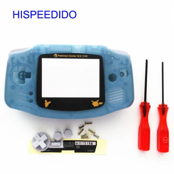 HISPEEDIDO Modrá Pre Gameboy Advance Svietiť v Tme Noctilucent Plastové púzdro Bývanie Obrazovky Pre GBA Svetelný puzdro