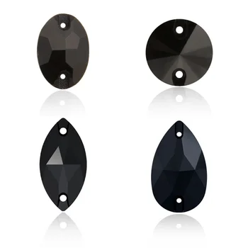 Black Šiť Na Kamienkami pre Remeselné Jet Crystal DIY Čierne Svadobné Šaty, Dekorácie, Šitie Tašky Príslušenstvo