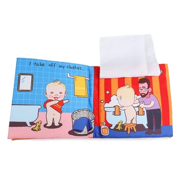 Dieťa predškolského Vzdelávania 3D Tkaniny Knihy Praxi Strane Mäkké Umývateľný Rozvinúť Rodič-Dieťa Interakcie Knihy Dojčiat, Batoliat E