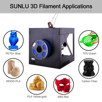 SUNLU 3D Tlačiarne Vlákna PETG 1.75 mm 1 KG Cievka S Plastovým Petg Vlákna Nie Bublina