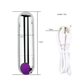 Nabíjateľná Mini Bullet Vibrátor G-Spot Stimulátor Klitorálny Sexuálne Hračky, USB Nabíjanie 10 Rýchlosť Silné Vibrácie pre Ženy/Začiatočníkov
