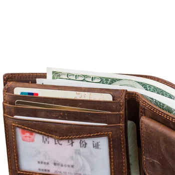 RFID Hasp Mužov Krátke Peňaženky Skutočné Cowhide Kožené Business platobnej Karty, Foto Mince Vrecku Muž Peňaženka peňaženku Muž Luxusné Kľúča Držiteľa