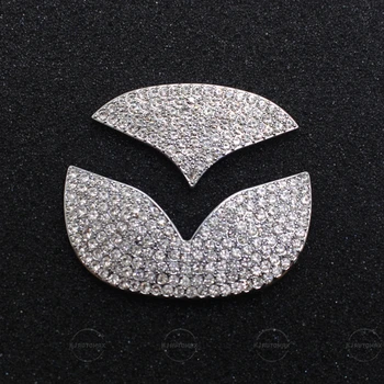 KJAUTOMAX Pre Mazda 3 6 CX-5 CX-3 CX-7 Volant Bling Logo Diamantu Znak Nálepky