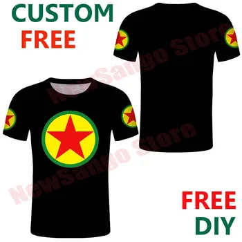 Kurdistan Worke Flag t tričko Biele Tričko pre Mužov vlastné kurdskej meno, logo tee tričko oblečenie
