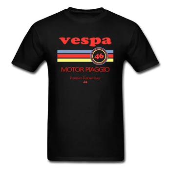 Vespa Motor Piaggio, Taliansko Motorke Vintage Tshirts Logo Dizajn, Pohodlné pánske Topy Tričko Bavlna Tlač Cyklus Rider Tričko