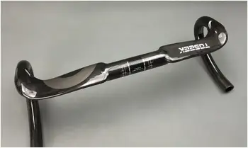 TOSEEK Šedé LOGO Lesklý full carbon fiber cestné riadidlá bike carbon fiber carbon riadidlá ohýbať karbónové riadidlá bicykla