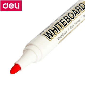 10PCS/BOX Deli 6817 Tabuľa marker pero Tabuľa hladké písanie ľahko vymazať Čierne Modré Červené farby retail balenie veľkoobchod