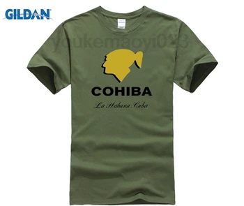 Ciga Cohiba Logo Mužov Krátky Rukáv t-shirt Bavlna Lycra Začiatok Nového Príchodu Módnej Značky T Tričko