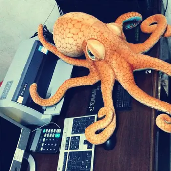 Obrie Realistické Plnené Morské Živočíchy Mäkké Plyšové Hračky Octopus Orange