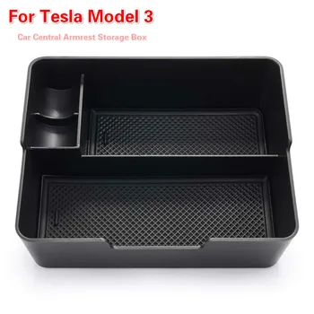 Pre Tesla Model 3 BlueStar auto príslušenstvo Auto Strednej Opierke Úložný Box Auto Kontajner Rukavice Organizátor Prípade 2017 2019 2021