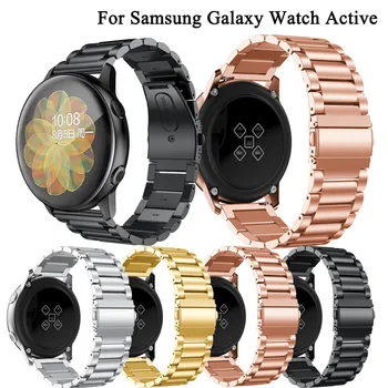Watchband pre Samsung galaxy sledovať aktívny 2 44 mm 40 mm pásma 20 mm z Nehrdzavejúcej Ocele Kovový náramok na zápästie pre amazfit bip