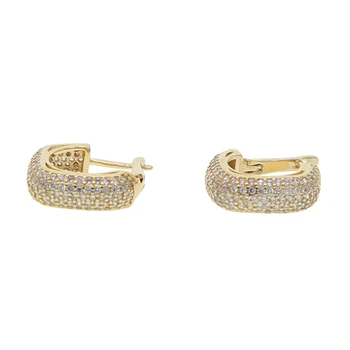 Veľkoobchod Módne Šperky najlepšími Priateľmi strieborná/zlatá farba Earings U Shape Stud Náušnice Pre Ženy Biele Náušnice Zirkón
