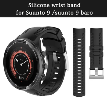 Potítka pre Suunto 9 baro smart príslušenstvo hodinky silikónové šport náramok náhradný popruh pre Suunto 9 hodinky, náramok slučky