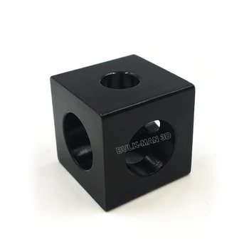 100ks/veľa veľkoobchod vysoko presné Čierny elox troj-cube rohový konektor pre v-slot hliníkové lisované profily profil