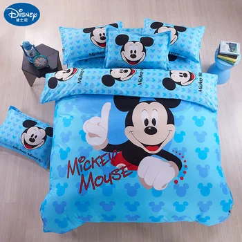 Bytový textil Mickey mouse posteľná bielizeň Nastaviť minnie mouse cartoon posteľ Deti obliečky kryt deti, prístelky nastaviť list postieľka