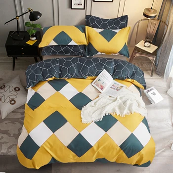 16 Štýl Nordic posteľná bielizeň Nastaviť Mikrovlákna Jednoduché Prúžok Luxusná Prikrývka Funda Nórdica 220x240 Manželská Posteľ Bielizeň Hrubo Calico Cumlík