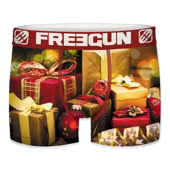 Balenie 3,4 Freegun Vianočné boxer nohavičky alebo single vyrobené z polyesteru a elastan