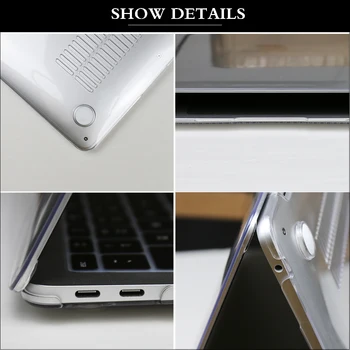 Crystal Notebook Prípade, že do roku 2020 nový MacBook Pro 13 A2289 Dotyk ID A2179 A2251 Prípade Pre macbook Air 13 A1466 Pro 16 15 12 11 Kryt