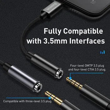 Pôvodný Pre Apple Lightning konektor 3,5 mm Jack pre Slúchadlá Adaptér pre iPhone 11 pro xs xr 8 7 6 plus Audio converter aux kábel, 8 pin