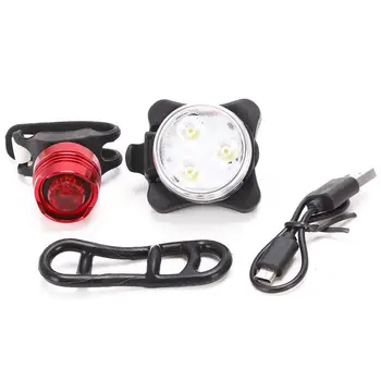 USB Nabíjateľné LED Svetlo na Bicykel Bicykel Lampa Nastaviť Predné Svetlo zadné Svetlo Nastavenie