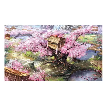 Dospelí, Deti puzzle 1000 Ks Cherry blossom scenérie Vzor Veľké puzzle Dekompresný deti vzdelávacie hračka nastaviť Nové