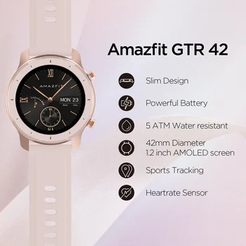 2020 Huami Amazfit GTR 42mm rosa Multi Šport Ženy Inteligentné Hodinky s 12days Pohotovostný Čas 5ATM AMOLED Displej pre Android alebo iOS