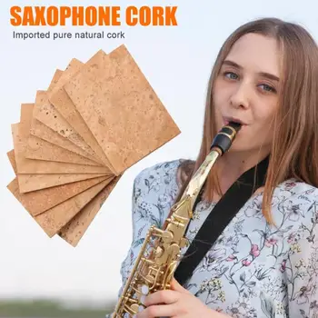 10pcs Klarinet Spoločné Prírodné Krku Korku Listy na Alto Saxofón nárek drevených dychov ých nástrojov Častí Woodwind Nástroje základnej Dodávky