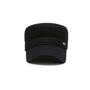 2021 Nové Vlnené Black Hat Vojenské Zimné Klobúk Spp pre Mužov Otec Klobúk Ucho, Vysoká Kvalita Nastaviteľné Klasické Muži Spp