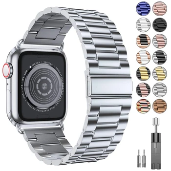 Nerezová Oceľ remienok pre apple hodinky kapela 44 mm Iwatch series 5 4 3 2 1 príslušenstvo 38 MM 40 MM 42MM pás Slučky Náramok Náramok