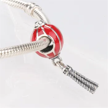 CODEDOG Autentické 925 Sterling Silver Red Lantern Charms Korálky Fit Originálny Náramok Prívesok DIY Šperky Čo CMS134