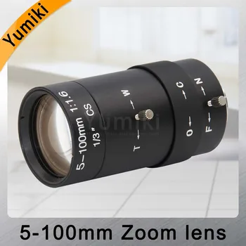 Yumiki 5-100mm Megapixel MP HD manuálne zaostrenie manuálne iris vari-focal CMOS/ CCD SDI CVI CCTV kamera, objektív 1/3 CCTV objektív, CS montáž