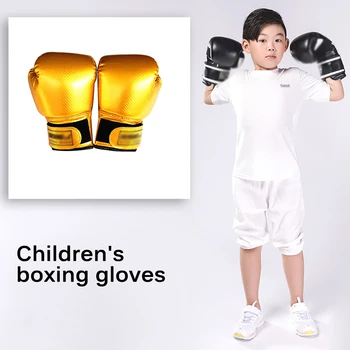 1 Pár Vysoko Kvalitných Dieťa Boxerské Rukavice Deti Tréning Bojových Muay Thai tréning s neútočícím súperom Dierovanie Kickbox Priedušná PU Rukavice bez Prstov