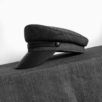 Nový pričom Uhlopriečny vzor vojenské čiapky ploché spp dámy British maliar klobúk mužov pekný retro navy spp námorník spp gorros JM015