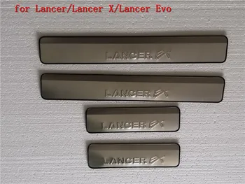 Vysoko kvalitnej nerezovej ocele Boutique auto Šúchať Doska/Dvere Parapetné pre 2010-2019 Mitsubishi Lancer/Lancer X/Lancer Evo Auto styling