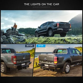 LED koncových svetiel na Ford Ranger 2012-2016 2017 2018 2019 Vľavo, Vpravo LED zadné Svetlo Zadnej strane Svetla Postupného Otáčania Signál