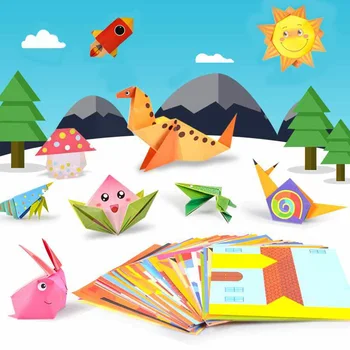 Dieťa Plavidlá Hračiek 3D 54Pages Origami Cartoon Zvierat Knihy, Hračky Deti DIY Paper Art Dieťa Raného Vzdelávania Vzdelávanie Hračky, Darčeky