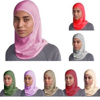 Ženy V Moslimských Vnútorné Hidžáb Pokrývku Hlavy Turban Čiapky Underscarf Arabských Ninja Klobúky Modálne Plný Nad Islamskej Elastické Pohodlné Underscarf