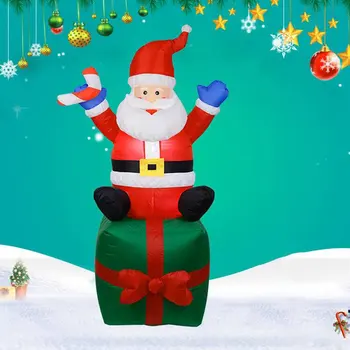 Vianočné Rekvizity Nafukovacie Hračky Santa Claus Darčekový Balíček Tvar Nafukovacie Modely, Zábavné Výkon Rekvizity