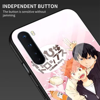 Luxusné Tvrdeného Skla Telefón Prípade OnePlus 8 Nord 5G 8T 8 7 7T Pro Z Anime Haikyuu Nekoma Pevný Zadný Kryt Coque Fundas Capa