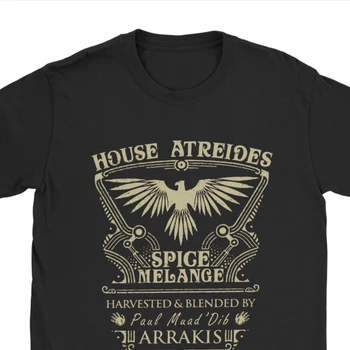 Muži Jeseň Topy T Shirt Dom Atreides Arrakis Mužov Bavlna Vintage Tričko Sci-Fi Voľné Bežné Camisa