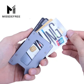 Minimalistický Hliníkové Slim Peňaženka pre Mužov a Ženy Uhlíkových Vlákien Predné Vrecko, Kľúč Mince Prípade & Kreditnej Karty Držiteľ RFID Blokovanie