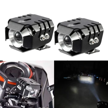 Off-road motocykle reflektory LED retrofit super svetlé svetlomety pedál elektrické LED svetlá 12V 3000K motocykel svetlomety