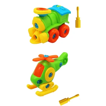 Vzdelávacie Hračky pre deti 0-12 mesiacov 3D Puzzle Demontáž Vrtuľník Vlak Deti Hračky Skoro Hračka Inteligencie pre Deti wholesal