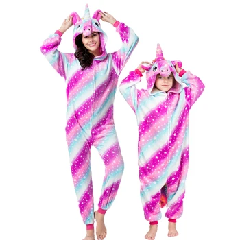 Ženy Zvierat Nastaviť Kigurumi Dospelých Jednorožec onesie Flanelové pyžamo Anime Pijama Dievča, chlapec Cosplay Teplé Sleepwear Kapucňou oblečenie pre voľný čas