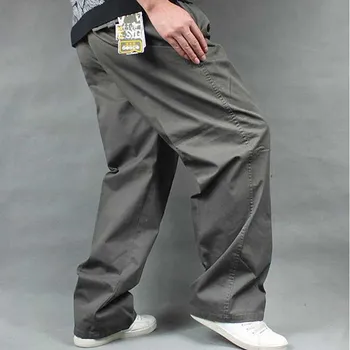 Plus Veľkosť Cargo Nohavice pre Mužov Bežné Bavlna Hip Hop Joggers Nohavice Voľné Neforemné Vrecká, Nohavice Muž Oblečenie pre Jar Leto