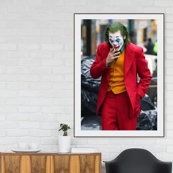 Super Zloduch Fajčenie Joker Filmový Plagát Plátno na Stenu Umenie Joaquin Phoenix Výtlačkov a Plagát, Obraz Komické Dekor Maľovanie Cuadros