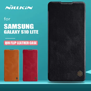 Pre Samsung Galaxy s rezacím zariadením S10 Lite Prípade Nillkin Qin Flip Kožené puzdro Luxusný Business Telefón puzdro pre Samsung Galaxy s rezacím zariadením S10 Lite Plus Prípade
